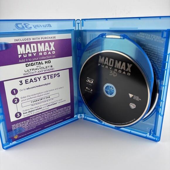 Mad Max: Fury Road (Blu-ray 3D, Blu-ray, DVD, 2015) w/ Lenticular Slipcover - Picture 3 of 4